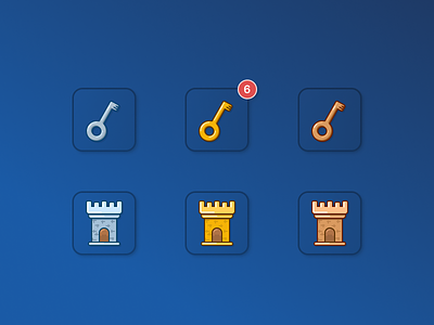 Game items - Keys and Tower castle design figma icon icons illustration keeper keys opening sketch tower ui vector