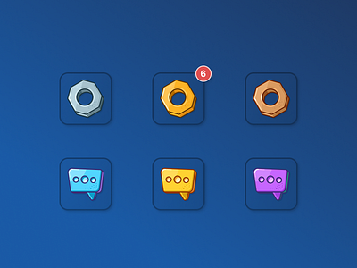 Game items - Screw and Chat chat design figma icon icons illustration message newmessage options screw sketch support tool ui vector