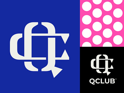 QClub Golf League balls class club event flag golf initials league logo monogram sports tour tournament