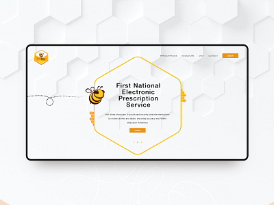 DrsBee website bee branding clean design light ui ux vensko website yellow