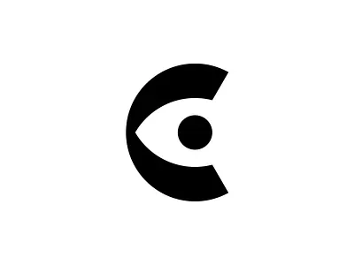 C + eye (Photographer logo concept) bold brand identity branding eye geometric letter c logo logo design logomark minimal modernist negative space photographer photography simple