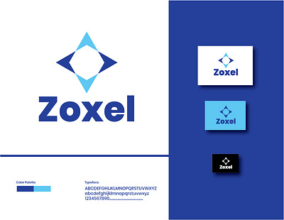 Zoxel Agency angency blue brand design branding corporate design creative graphic design logo logodesign logotype print design simple vector