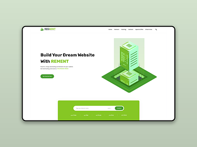 Domain Hosting Landing Page domain header hosting landingpagedesign trendy design typography userinterface ux visual design web