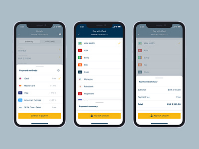 Online payments on iOS bottom sheet checkout invoice invoicing myhillebrand online payments payments