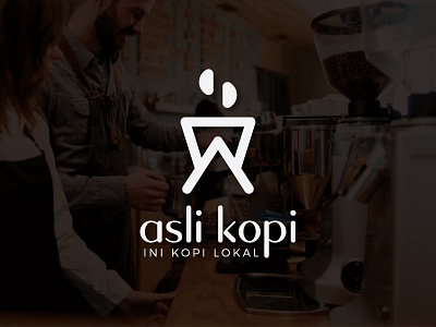 Asli Kopi (Coffee Roastery) branding branding design cofee roastery coffee logo logo design