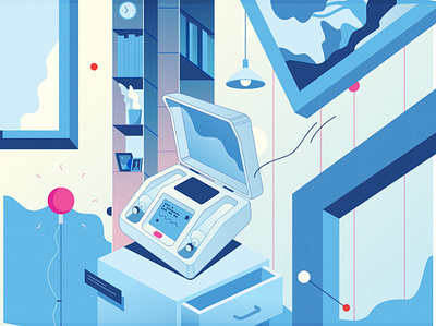 Medicene abstract blue cancer design illustration medicine surreal vector web