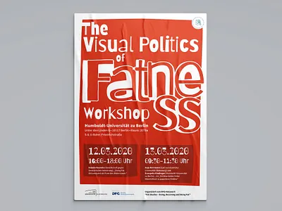 The Visual Politics of Fatness - Poster bold poster poster design red typography