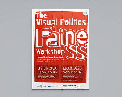 The Visual Politics of Fatness - Poster bold poster poster design red typography