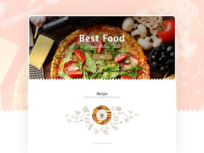 Food Homepage Web Design design elementor food restaurant templates ui ux web website