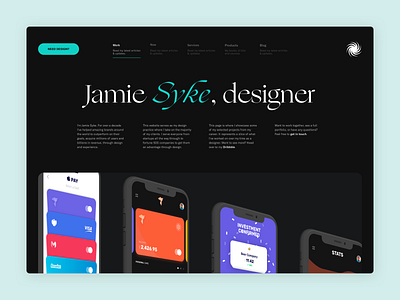 SYKE 2020 - Header Adjustments brand branding colour landing page logo minimal personal branding personal site portfolio simple typography web webflow website