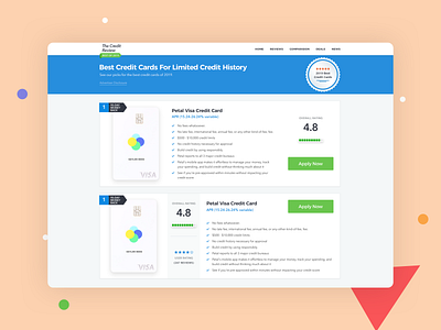 Petal Visa Credit Card best business card company compare credit credit card design finance landing loan petal rating review services ui visa visa card website