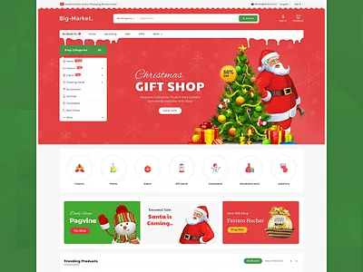 Big Market Christmas Gift - eCommerce Multi-purpose Website Desi ecommerce opencart prestashop responsive shopify templatetrip woocommerce wordpress