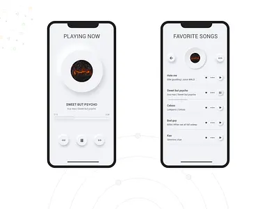 PlayList app design icon neumorphic neumorphism ui ux
