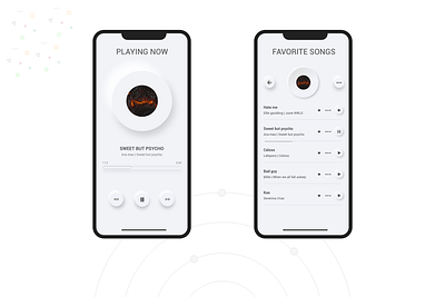 PlayList app design icon neumorphic neumorphism ui ux
