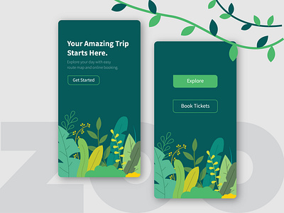 Zooapp_Concept Design adobexd app appdesign application concept illustraion mobile ui uidesign