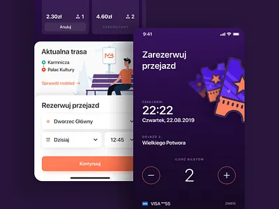 Party bus application book interface ios iphone party ticket transport ui ui design ux