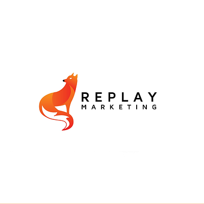 Replay brand design gradient letter logo logos m mark new vector