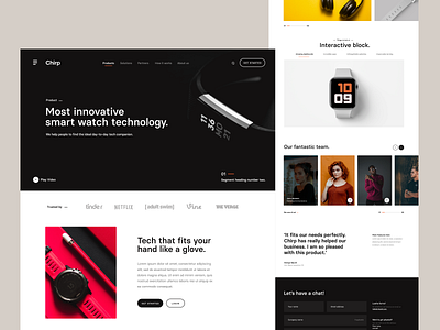 Smart Watch Landing Page design desktop fitbit landing page smart watch technology ui ux website