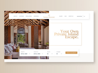 Luxury Resort - header clean concept design header hotel hotel design ui design website