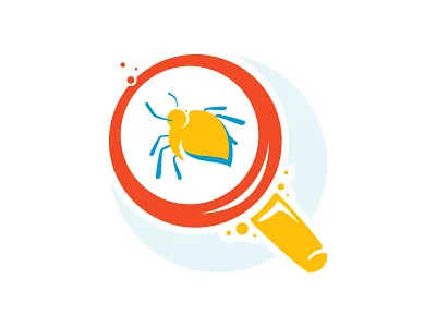 BUG FIXING ICON branding bug design drawing glyph icon illustration minimal pictogram qa vector zoom