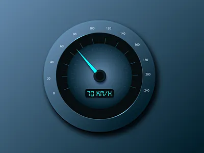 Speedometer 3d adobe adobe illustrator clean design gauge gauges illustration neon radial gauge speedometer ui ux vector