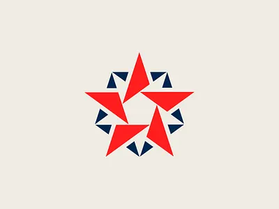 All-Star geometric logo mark modern negative space negativespace star stars symbol trademark usa