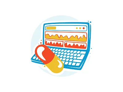 MEDICAL SOFTWARE DEVELOPMENT ICON branding design development drawing glyph icon illustration medical software minimal pictogram vector