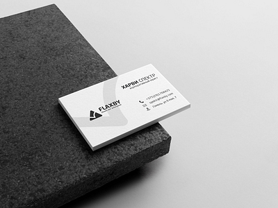 Business card branding "FLAXBY" brand brandbook branding bussines card font gray lawyer logo paper typography визитка визитная карточка дизайн печать полиграфия