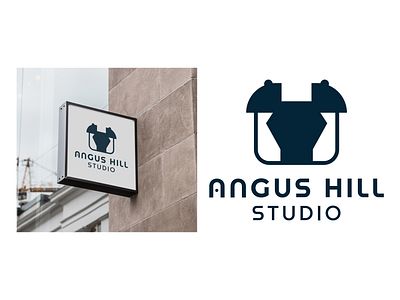 Angus Hill Studio Logo art branding design gallery graphic design logo