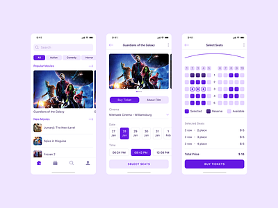 Cinema Love app cinema cinema app design dribbble icons interface mobile movie movie app popular top ui ux