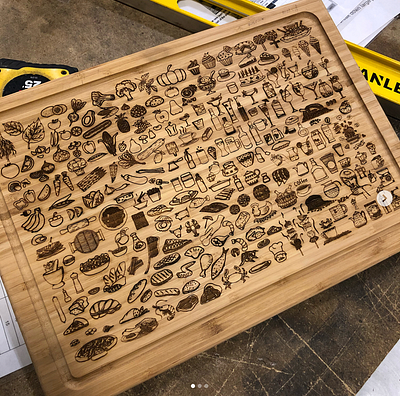 Laser Engraved Cutting Board design