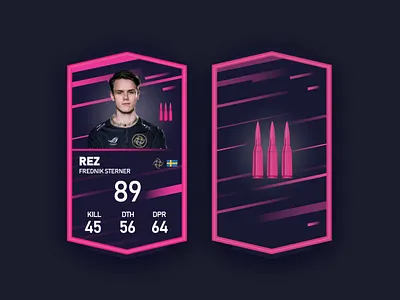 Counter Strike Player Card card collectible counter strike counterstrike cs:go dark dark ui esport esports gaming