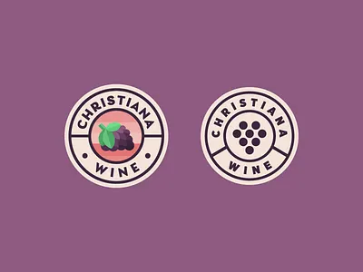 Christiana Wine badge branding brewery coffee icon identity logo mark stamp tea wine
