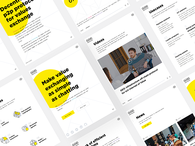 GEO Protocol - Identity & UX/UI Design clean grid icons identity illustration interface logo news photo slider ui ux video yellow