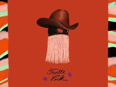 Orville Peck, ily 🤠 concert country cowboy design identity illo illustration lgbtq logo minimal music orange orville peck poster procreate vector