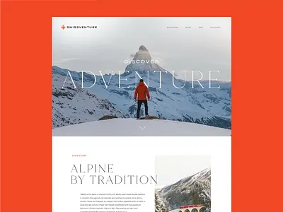 Discover Adventure branding design graphicdesign homepage site swiss switzerland tourism travel ui uidesign ux uxdesign webdesign website