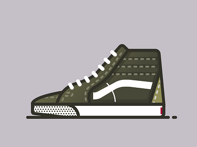 Vans Sk8-Hi Skate fashion illustration illustrator minimal shoes sneaker sneakerhead sneakers vans vector