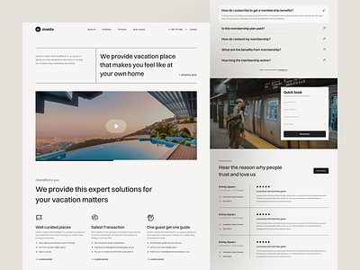 Stoødia – Travel Agency Landing Page design agency design agency landing page landing page landing page design landing page exploration minimal layout monochromatic retro style landing travel travel agency ui uidesign uiux ux uxdesign vacany villa web design website design