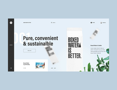 #77 Shots for Practice blue clean concept design ecology ecommerce flat graphic homepage minimalism minimalist product slider typography ui ux water website white