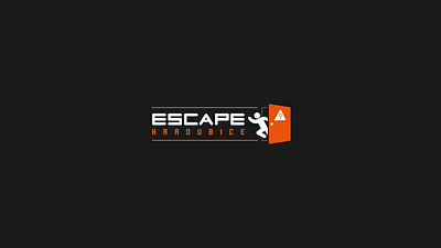 Escape Hradubice logo away branding business czech design door escape escape room game hradubice illustrator logo logo design logodesign logotype run runner running running man vector