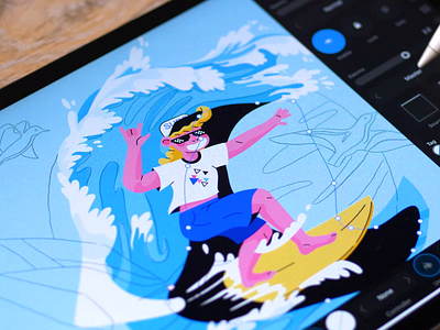 Drawing a surfer illustration in Affinity Designer using iPad Pr affinity designer app art course cuberto drawing editorial art graphics icons illustration ipadpro pencil procreate tutorial ui ux vector video