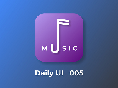 DailyUI 005 005 appicon daily ui dailyui design music web