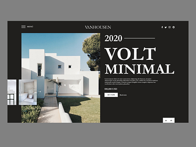 VOLT black clean digital elegant figma gallery home house minimalistic modern parallax peru photo pure real estate sell serif ui ux