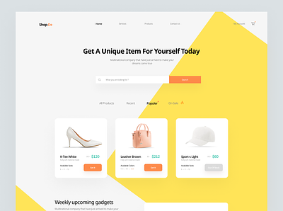 Shopping Store Web concept idea illustration mansoor page screen ui unlikeothers ux webdesign
