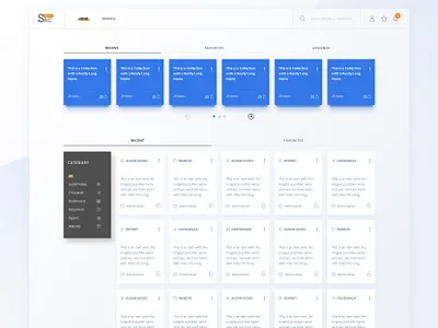 File organizations card dailyui dashboard deck design group home landing