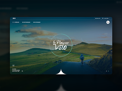 Flow velo 2018 bike bycicle design flat tourism travel ui velo web website