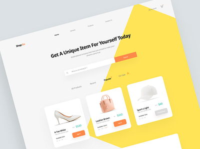 Shopping Web Concept concept idea illustration mansoor ui unlikeothers ux webpage