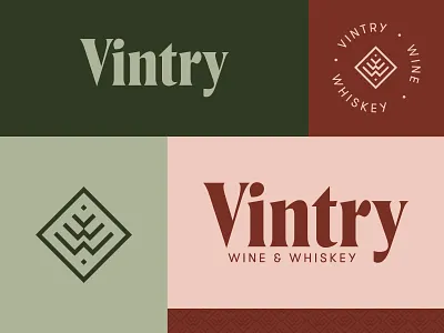 Vintry Wine & Whiskey badge design branding crowncreative identitydesign logo logodesign secondarylogos typography