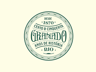 Granado - Steps from sketch to finish lettering logo logotype seal typography