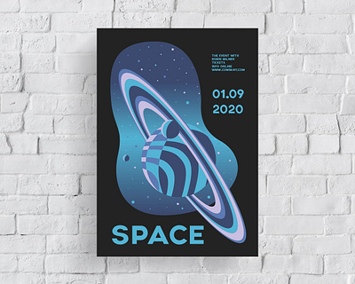 Poster Design Space creative creativity design designer graphic design graphic artist minimal modern poster poster design space typography